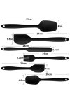 6 Adet Isıya Dayanıklı Yanmaz Yapışmaz Silikon Spatula Seti | 6\'lı Silikon Spatula Seti